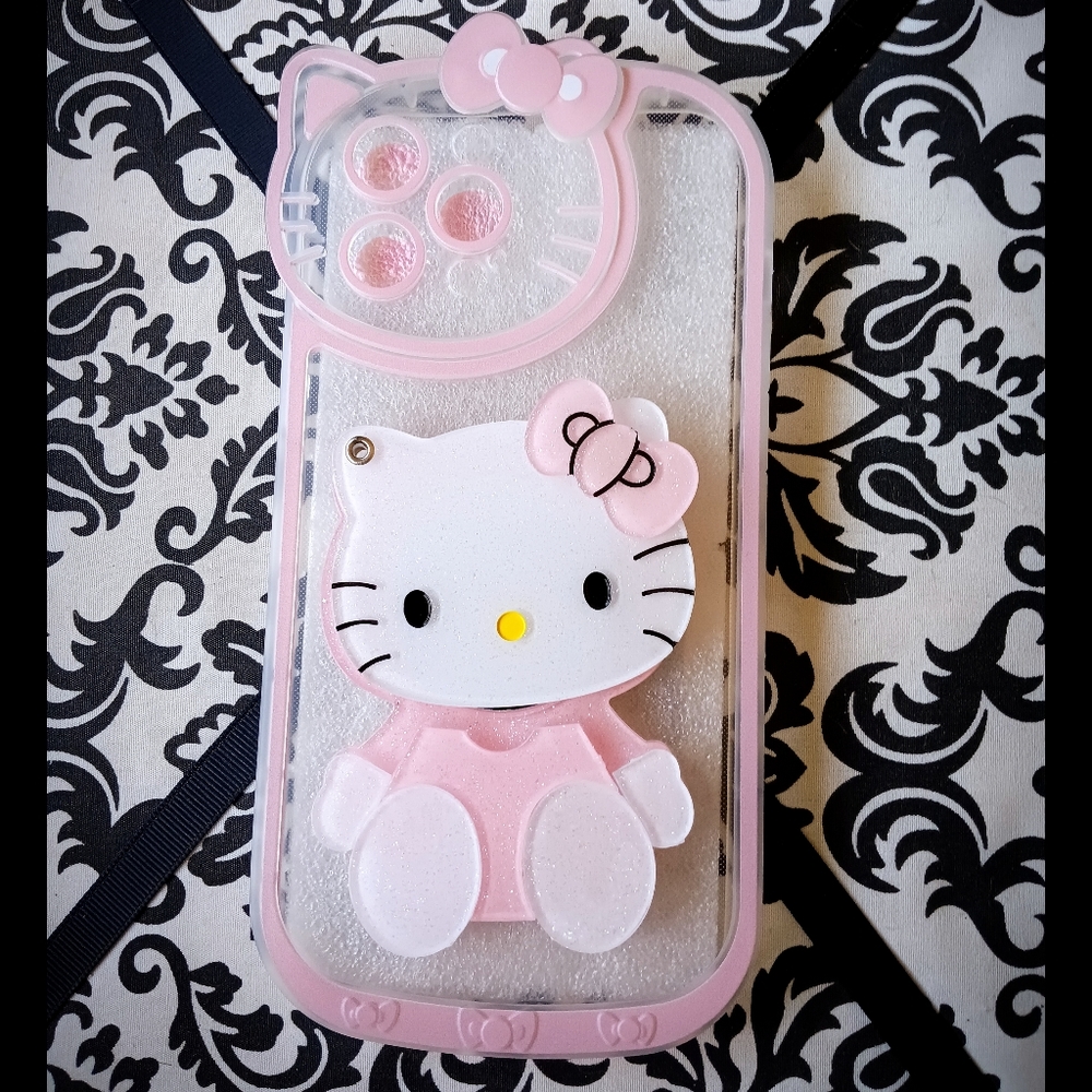 💖 iPhone 12 Pro Max Hello Kitty Phone Case Mirror Pink Glitter Kawaii Sanrio